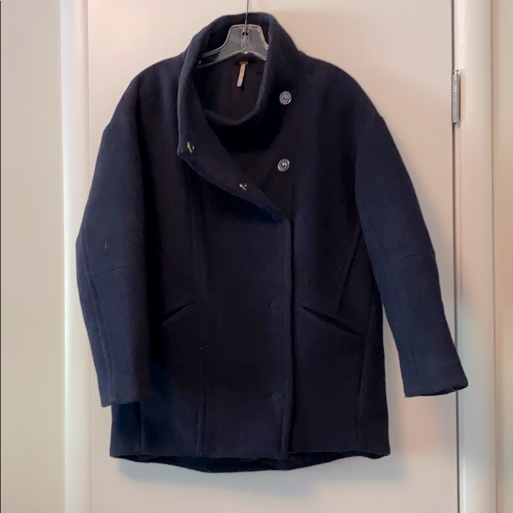 Free people navy coat